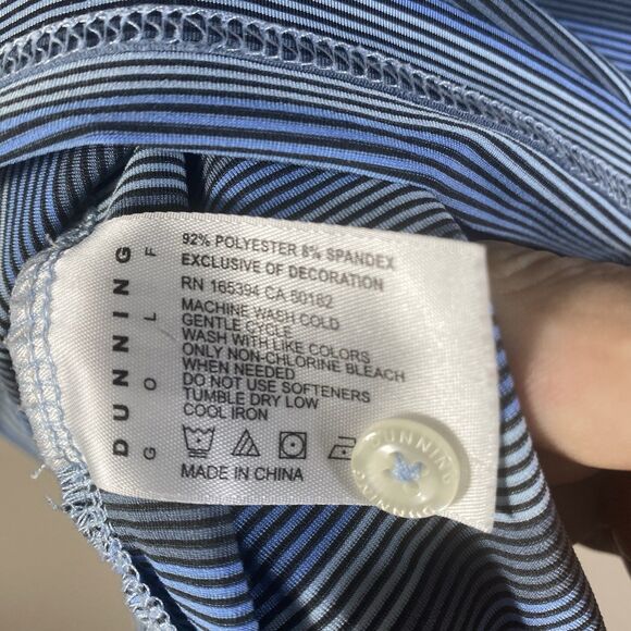 Dunning Golf Striped Polo Shirt Pinehurst 1895 Men’s Blue  Size Large - Picture 11 of 11